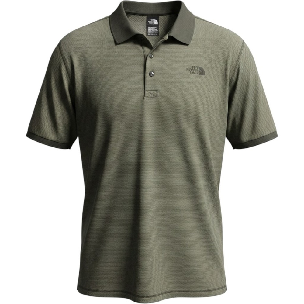 The North Face FlashDry Polo Shirt Men's XXL Gray Heather Snap Placket
